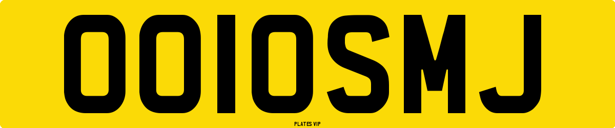 0010SMJ Number Plate