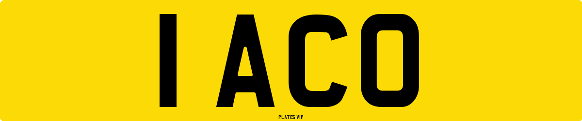 1 ACO Number Plate