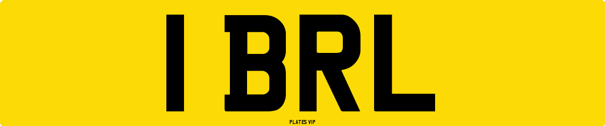 1 BRL Number Plate