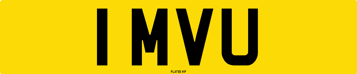 1 MVU Number Plate