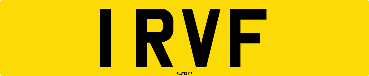 1 RVF Number Plate