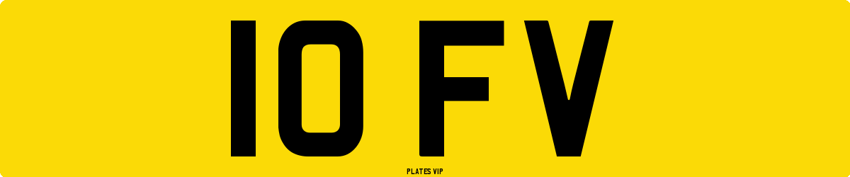 10 FV Number Plate