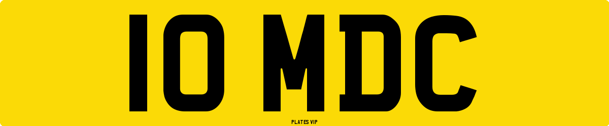 10 MDC Number Plate