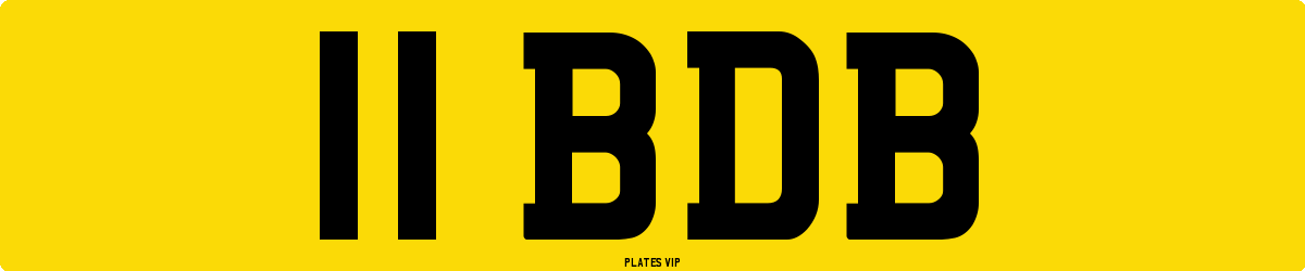 11 BDB Number Plate