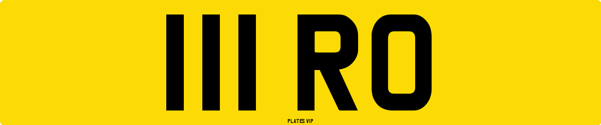 111 RO Number Plate