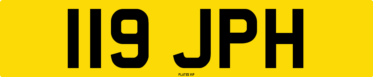 119 JPH Number Plate