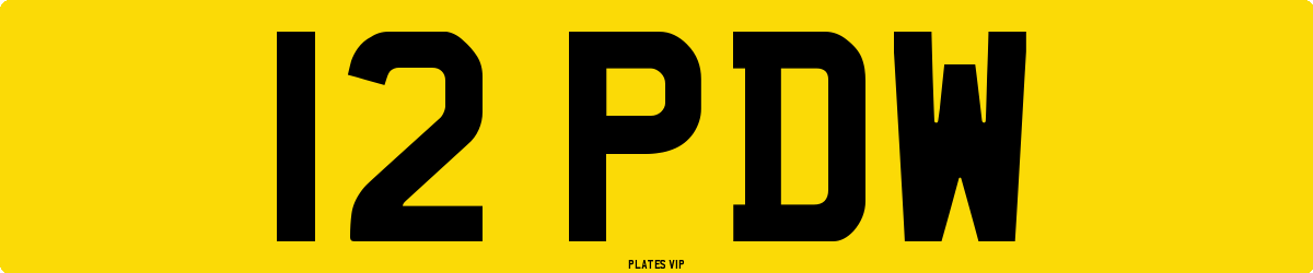 12 PDW Number Plate