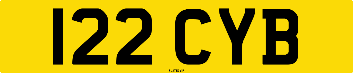 122 CYB Number Plate
