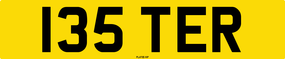 135 TER Number Plate
