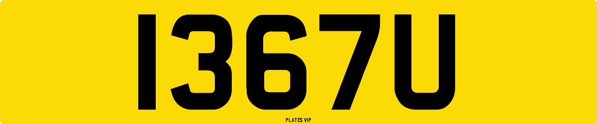 1367U Number Plate