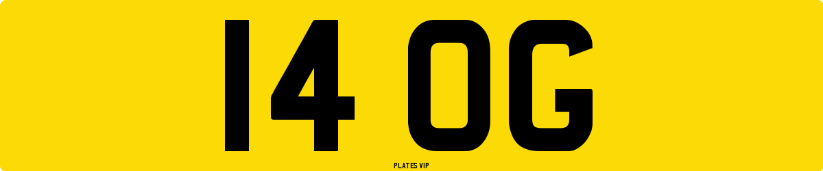 14 OG Number Plate
