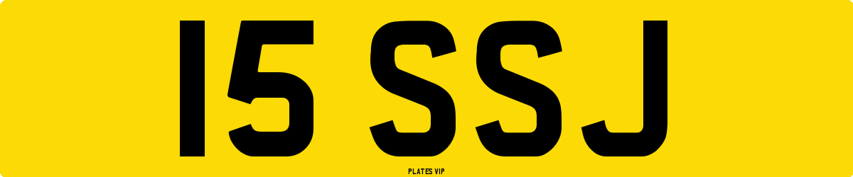 15 SSJ Number Plate