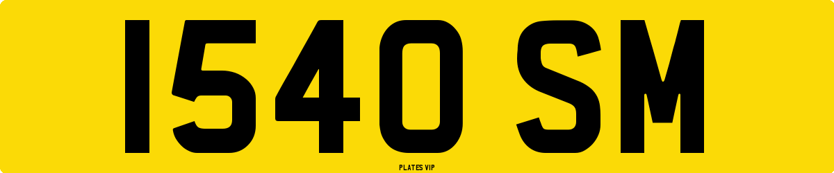 1540 SM Number Plate