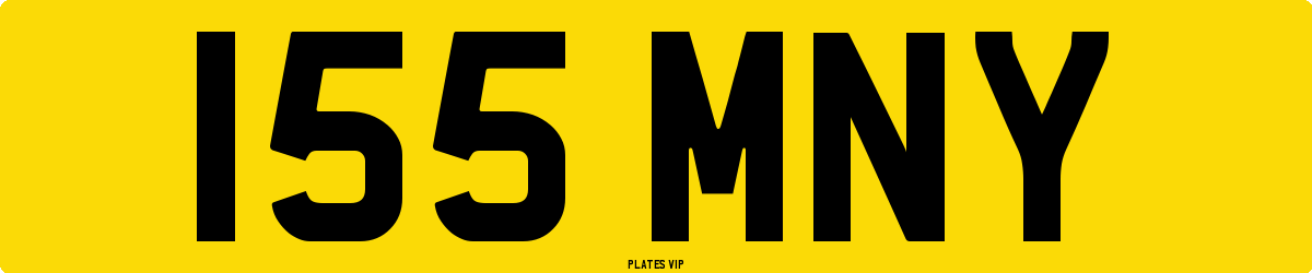 155 MNY Number Plate