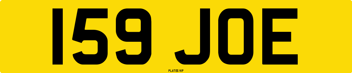 159 JOE Number Plate