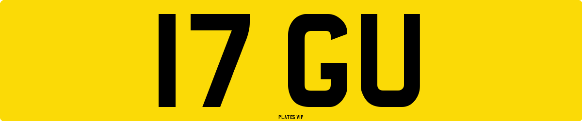 17 GU Number Plate
