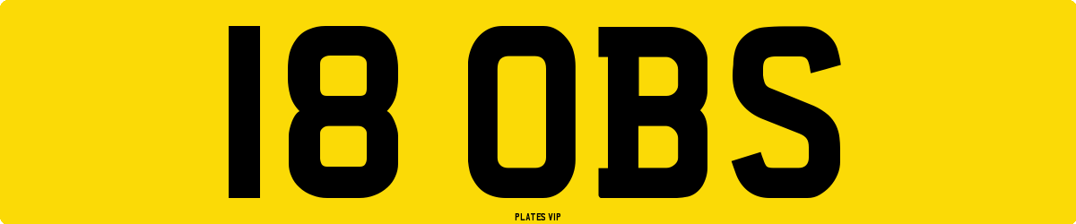 18 OBS Number Plate