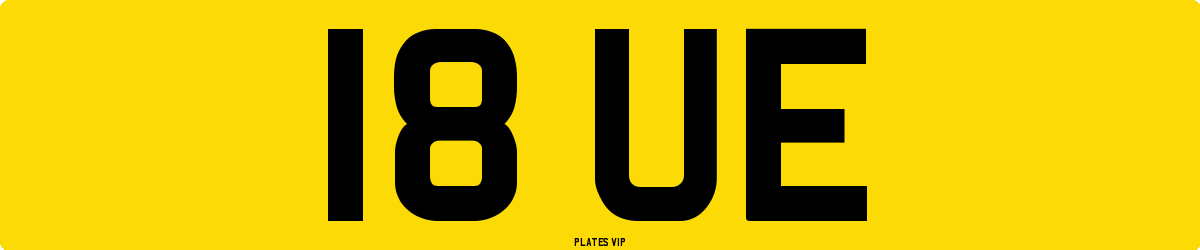 18 UE Number Plate