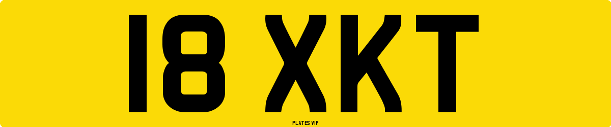 18 XKT Number Plate