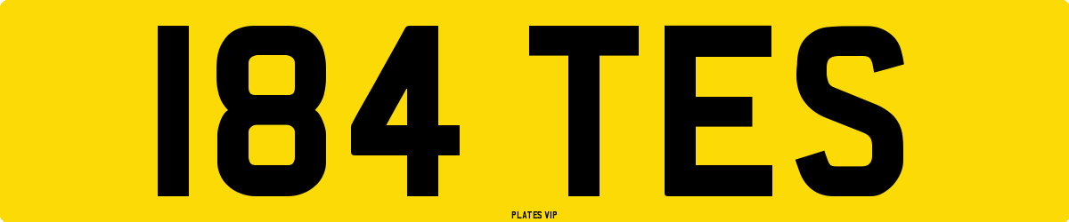 184 TES Number Plate