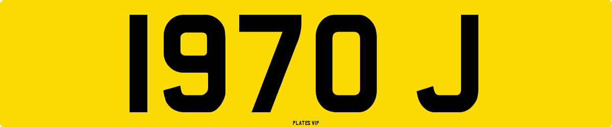 1970 J Number Plate