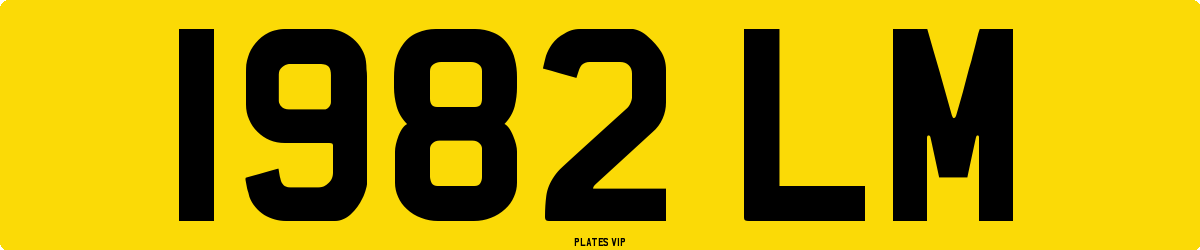 1982 LM Number Plate