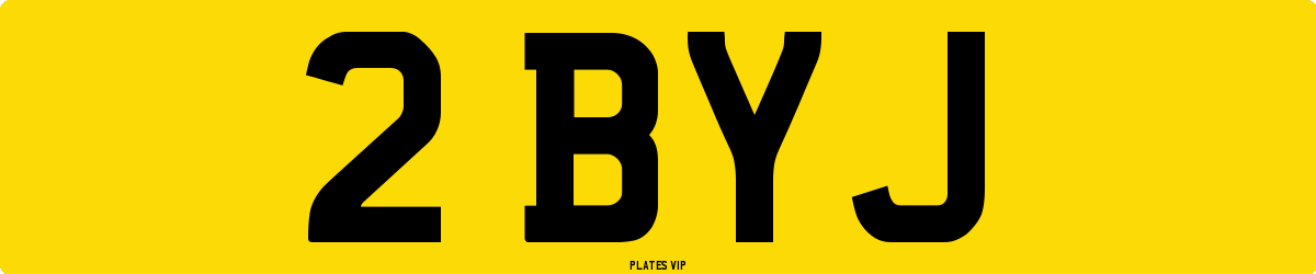 2 BYJ Number Plate