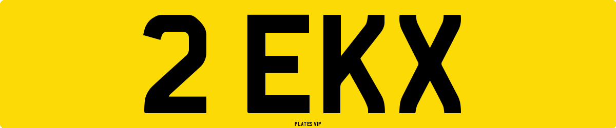 2 EKX Number Plate