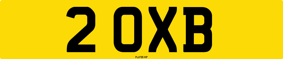 2 OXB Number Plate