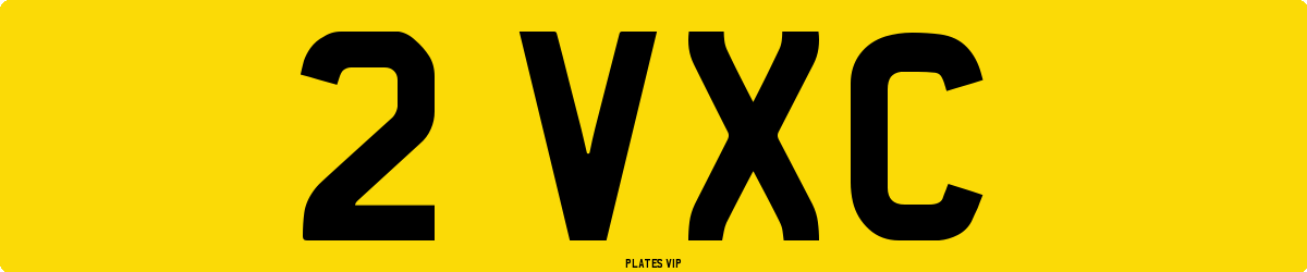 2 VXC Number Plate