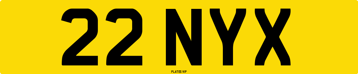 22 NYX Number Plate