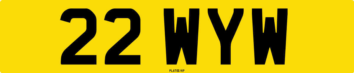 22 WYW Number Plate