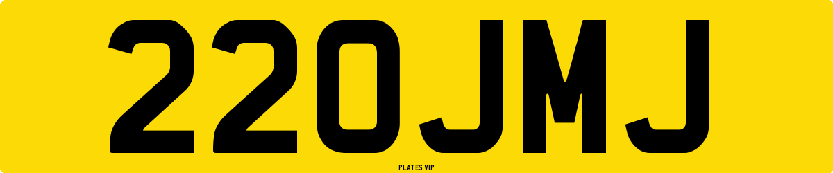 220JMJ Number Plate