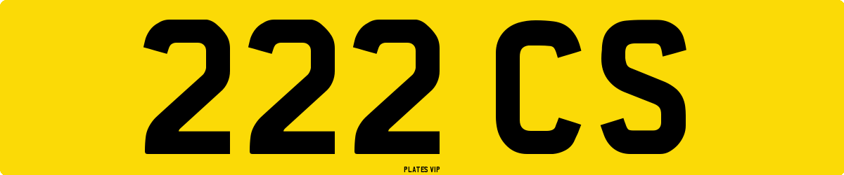 222 CS Number Plate
