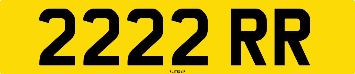 2222 RR Number Plate