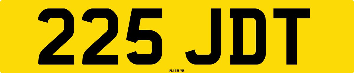 225 JDT Number Plate