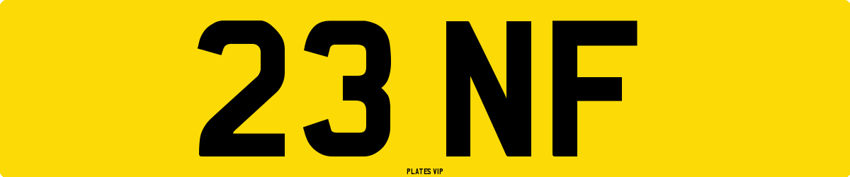 23 NF Number Plate