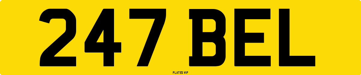 247 BEL Number Plate