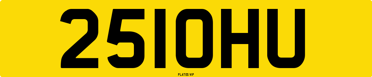 2510HU Number Plate