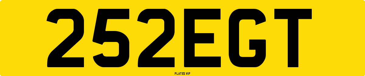 252EGT Number Plate