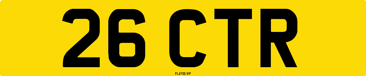 26 CTR Number Plate