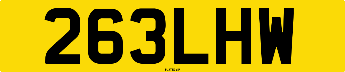 263LHW Number Plate