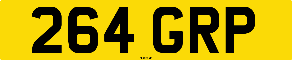 264 GRP Number Plate