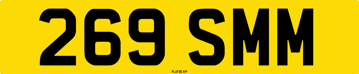 269 SMM Number Plate