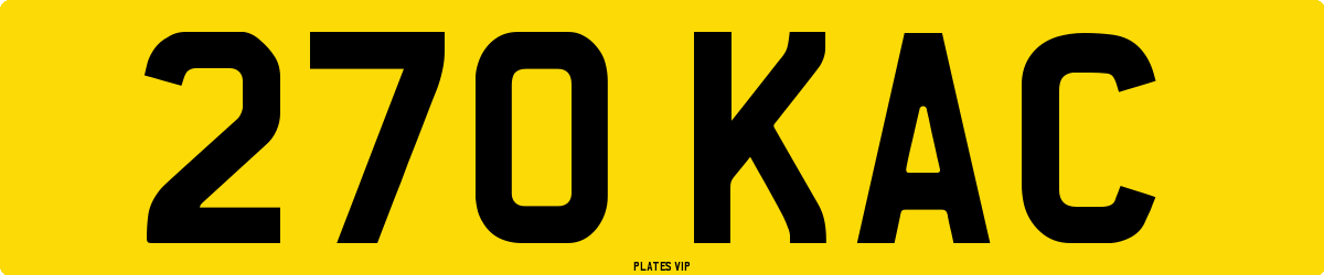 270 KAC Number Plate