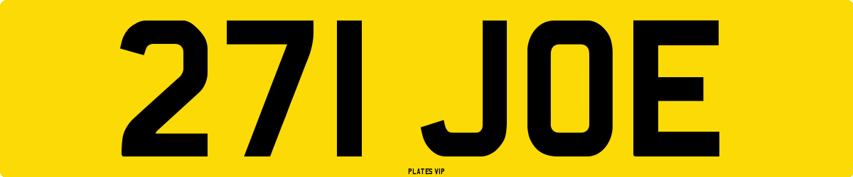 271 JOE Number Plate