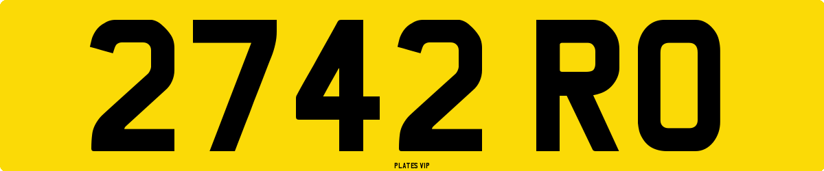 2742 RO Number Plate
