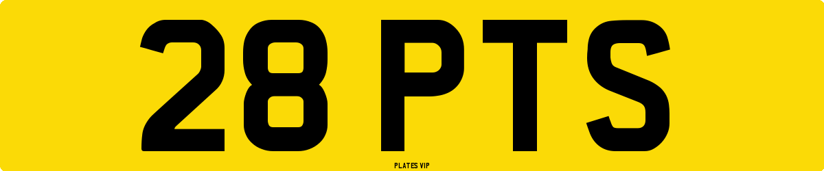 28 PTS Number Plate