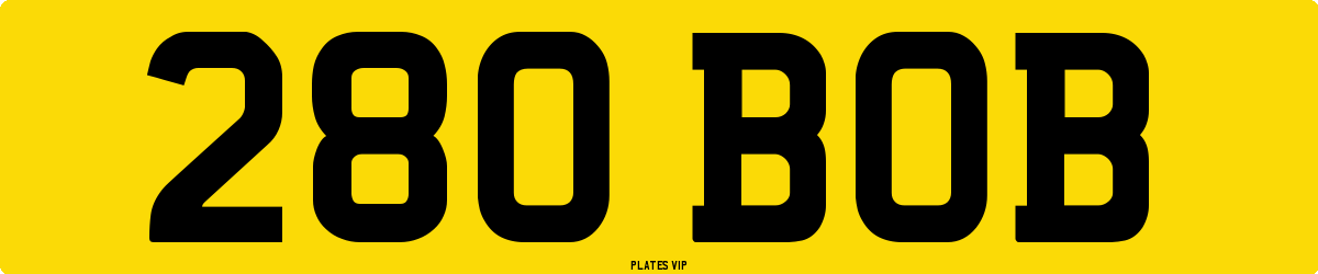 280 BOB Number Plate