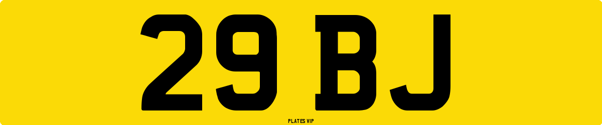 29 BJ Number Plate
